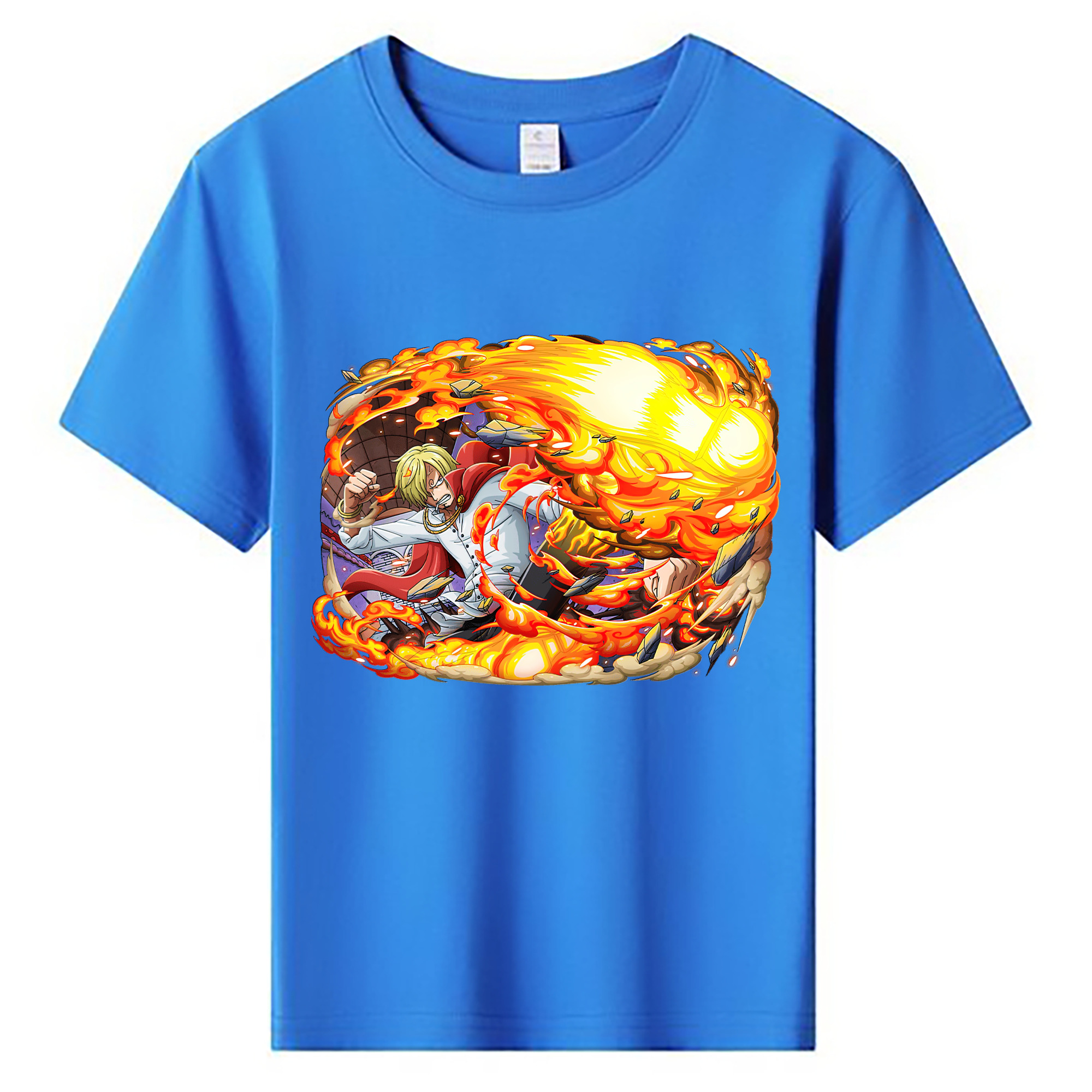（画像用） ワンピース サンジ ONE PIECE Sanji 綿100％キッズTシャツ（フロントプリント）